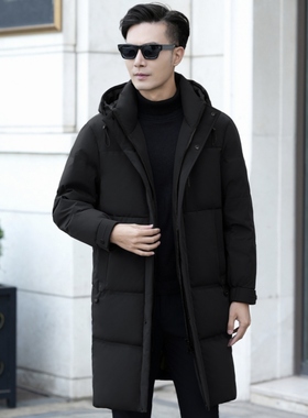 阿基米德2024年冬季新款白鸭绒羽绒服加厚长款防寒保暖外套28305