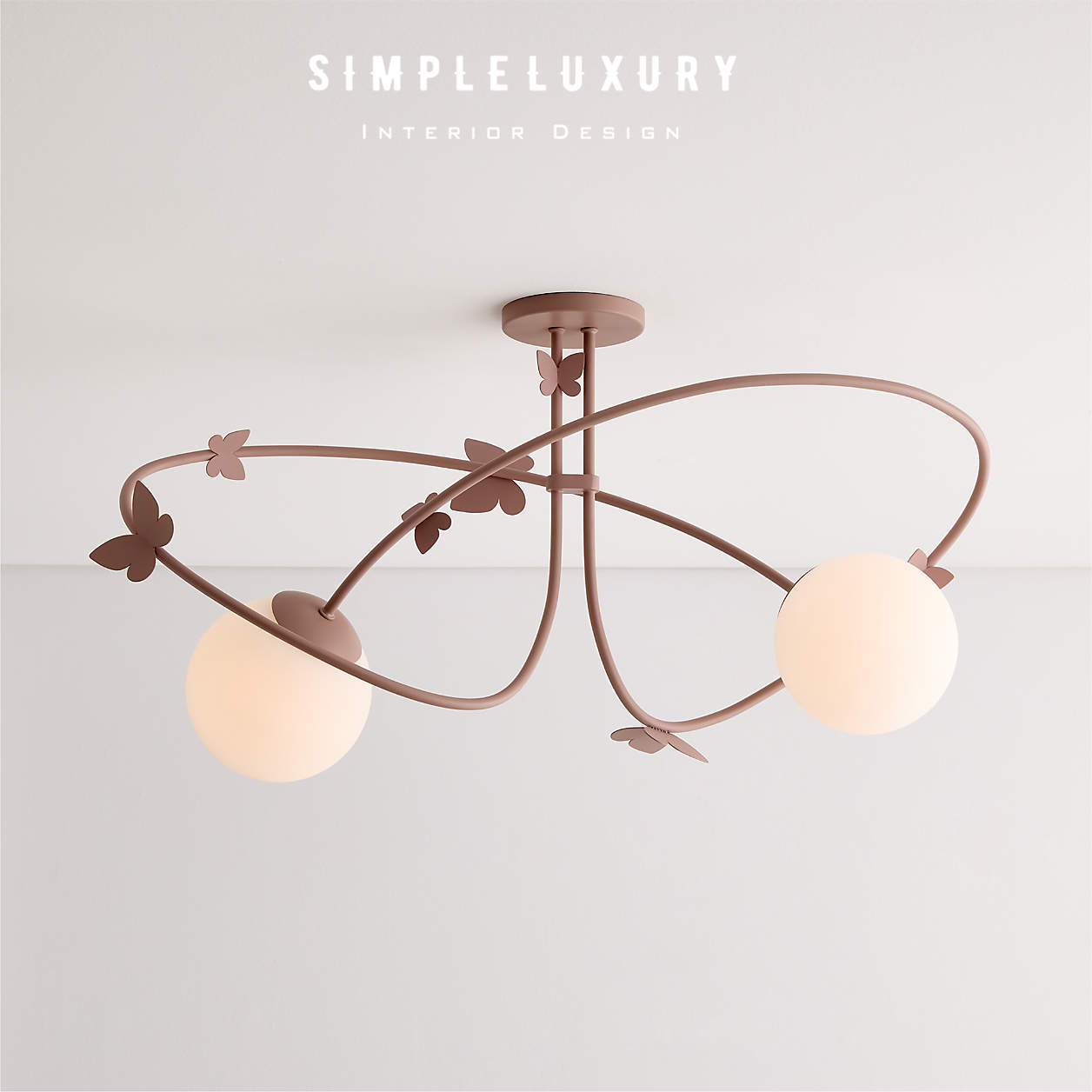 【简单的奢华】紫色的浪漫诗意 蝶舞翩翩 磨砂灯罩儿童卧室吸顶灯,家装灯饰光源,儿童房吸顶灯,淘宝优惠券,粉丝福利购,淘宝优惠卷