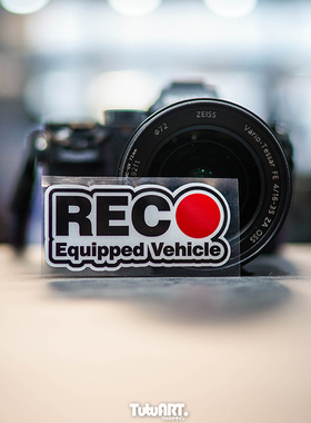 TUTU圖圖車貼 行车记录警示贴汽车车尾安全反光贴视频录制个性贴