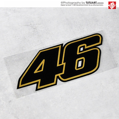 贴纸46罗西个性motogp黑金警示