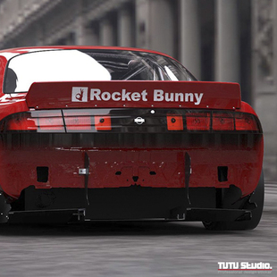 TUTU圖圖車貼 86BRZ火箭兔ROCKETBUNNY尾翼改装贴纸汽车反光贴花