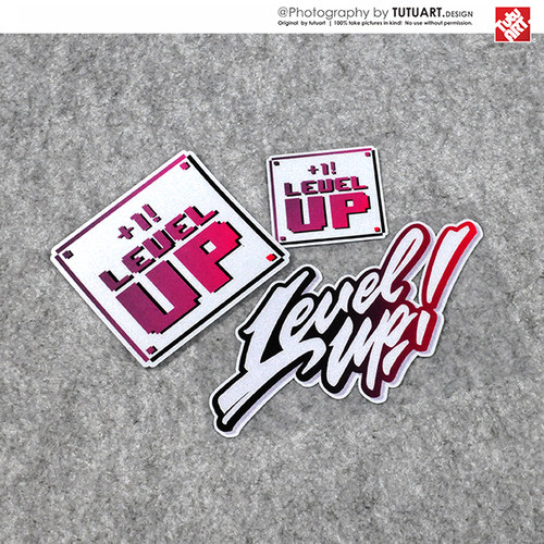 levelup升级加命磨盒反光贴