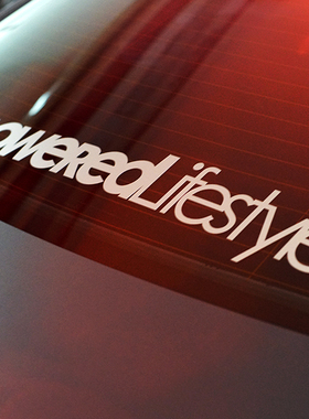 TUTU圖圖车贴 LOWERED前挡贴纸 HELLAFLUSH前挡后档玻璃贴反光贴