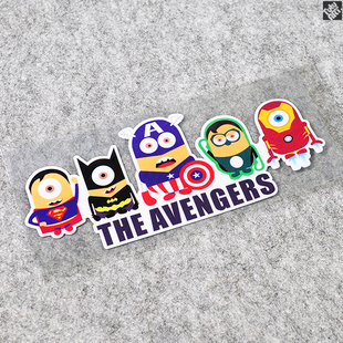 神偷奶爸 AVENGERS 卑鄙 复仇者联盟 汽车反光 我 TUTU圖圖車貼