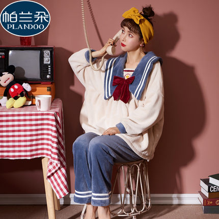 珊瑚绒睡衣女秋冬季加厚加绒甜美可爱公主风学生法兰绒2025年新款