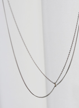 极简风钛钢女锁骨链气质百搭