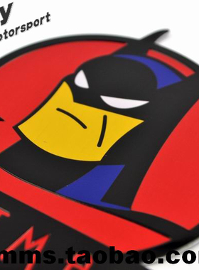 汽车用精致黑色蝙蝠侠红色车标志铭牌标牌车贴装饰贴标改装标贴