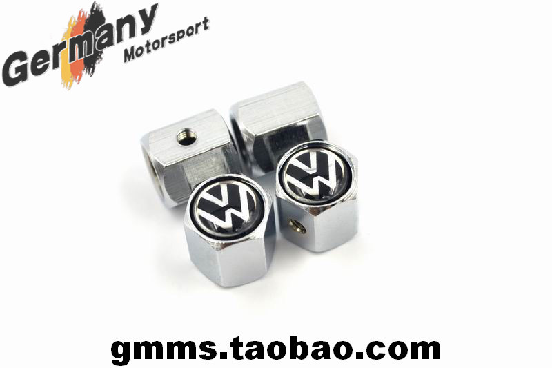 大众黑色车标不锈钢材质防盗轮胎气门嘴帽气门芯套气门嘴罩