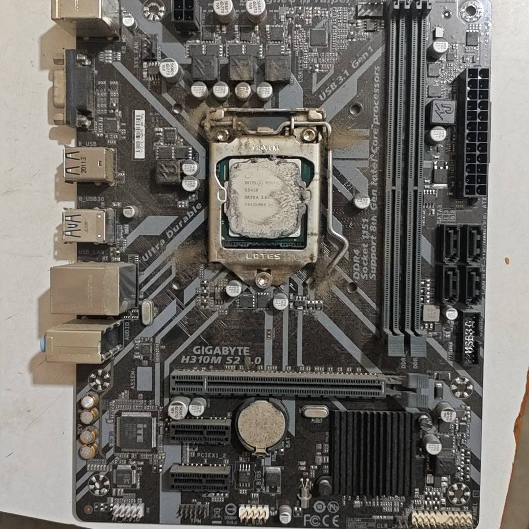 议价技嘉H310M S2 2.0主板，G5420U套板。图片实物