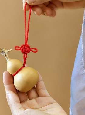 红色中国结天然葫芦简约短款门挂件门对门室内挂新居喜庆仪式布局