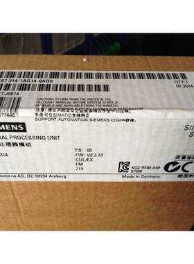 【议价】原装德国西门子PLC CPU模块S7-300 6ES7314-1AG14-0AB0 C