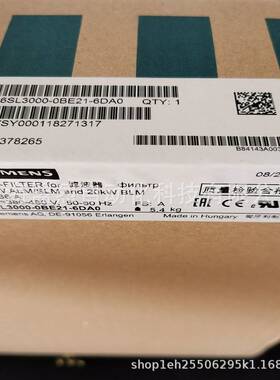 【议价】6SL3000-0BE21-6DA0西门子基本型进线滤波器6SL3 OOO-OBE