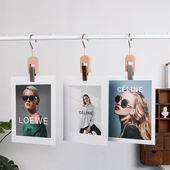 ins风拍照道具复古英文人物封面杂志卡片服装 饰 店挂拍抖音墙面装