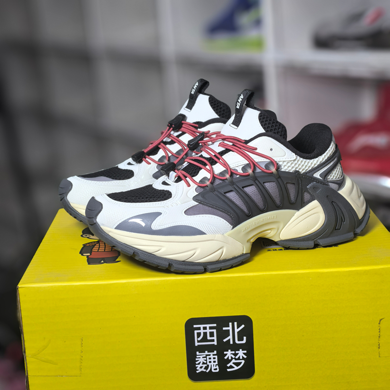 安踏雀翎2休闲鞋男冬季户外网面透气潮流老爹鞋112438898