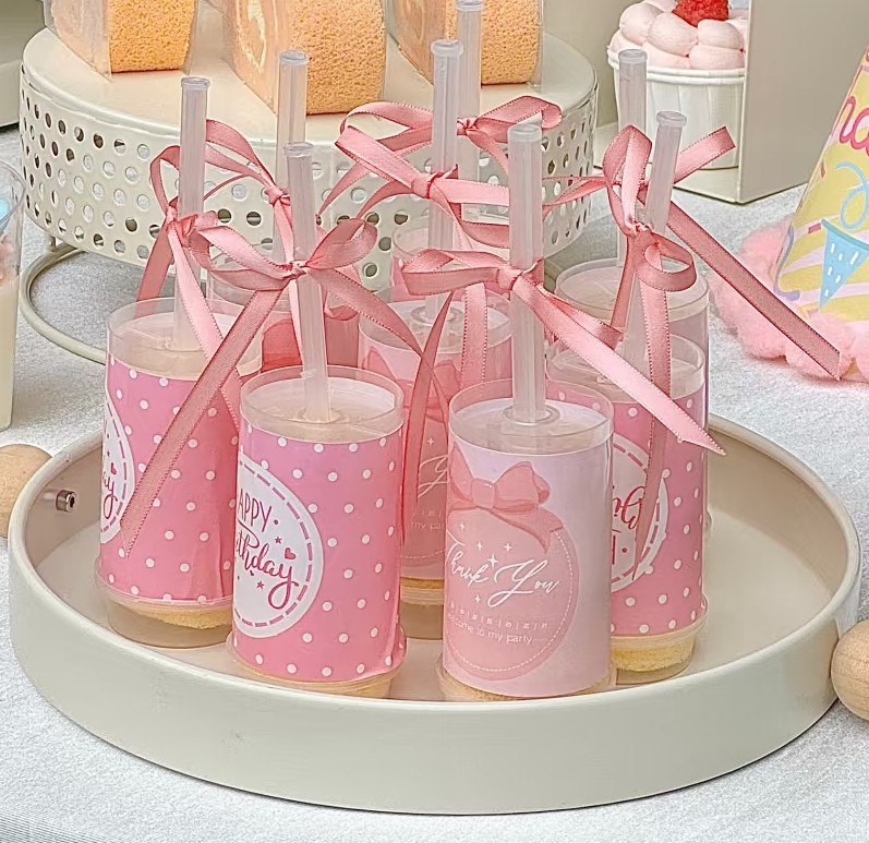  ins风简约粉色公主女宝周岁生日插件  高级感派对装饰配件布置