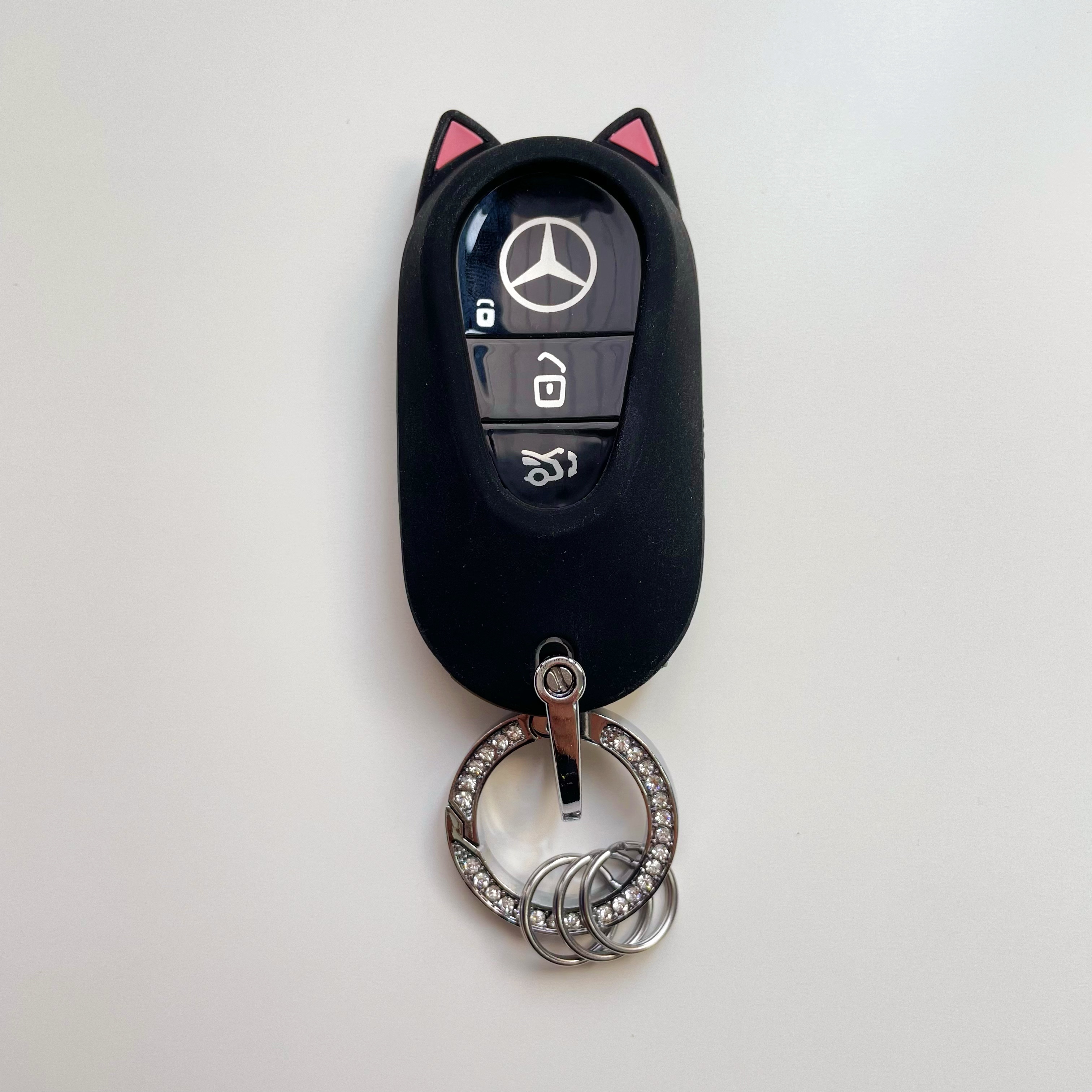 适用于奔驰汽车钥匙保护套猫耳朵