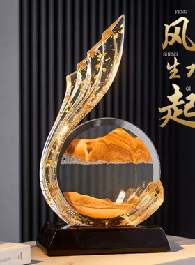 风生水起轻奢玄关摆件乔迁礼物