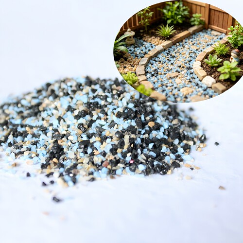 沙盘地形布局材料天然砂石子细颗粒战锤地台花园装饰微景观石子