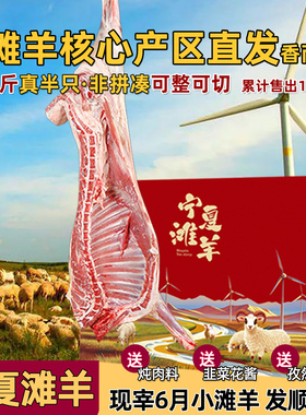 羊肉新鲜宁夏滩羊半只羊整只羊盐池全羊羊排内蒙古新疆滩羊肉10斤