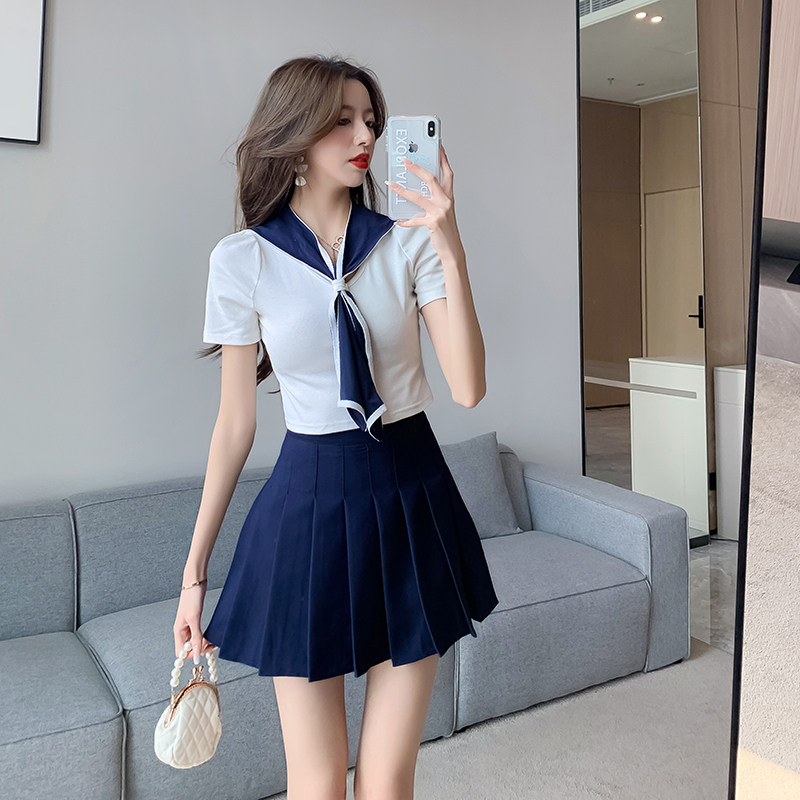 足浴技师工作服职业套装spa会所制服百褶裙减龄沐足按摩会所工衣