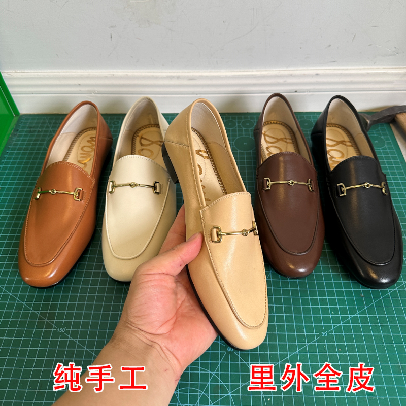 真皮同款乐福鞋小皮鞋低跟单鞋