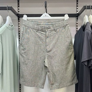 佐丹奴男中裤 休闲短裤 25款 修身 01105207 天然麻棉男士 正品