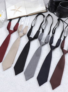 樱花家族jk多色免打领带 dk制服纯色领结日系学院风休闲衬衫男女