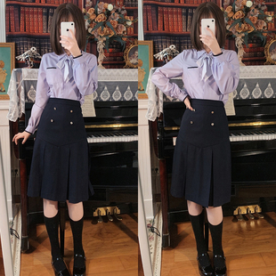 紫苑箱褶优等生大小姐长裙女 瑞鹰高校 樱花家族jk制服衬衫 套装