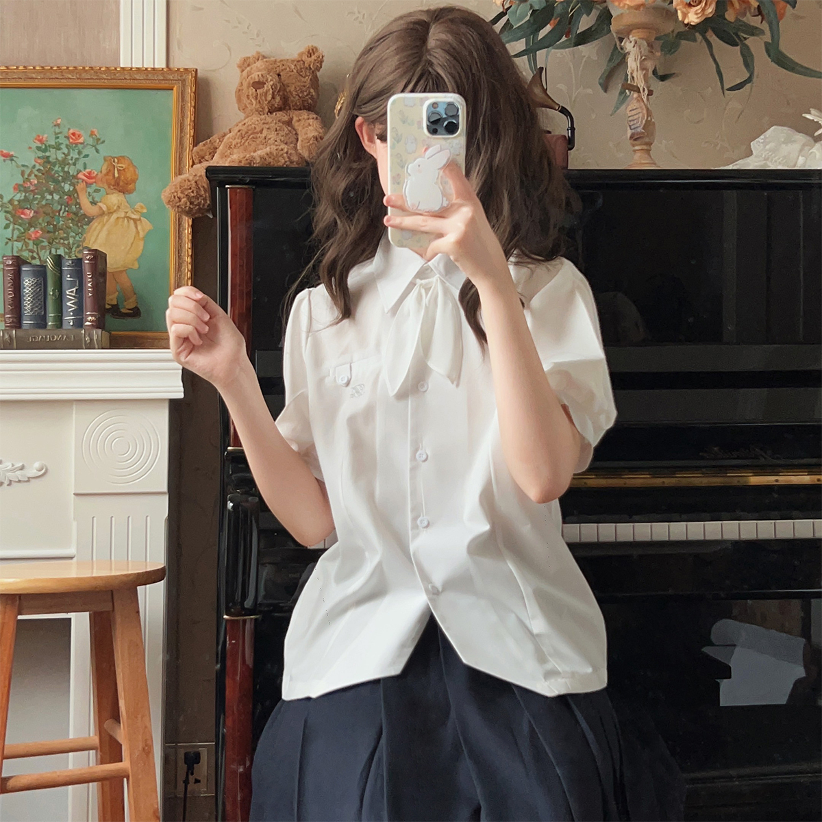 jk制服衬衫海优中学院风