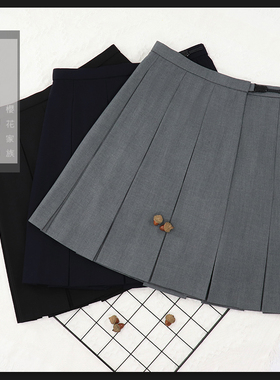 樱花家族JK制服 10全箱褶短裙 jk纯色裙半身裙学生高腰纯色基础女