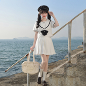 水手服夏服学院套装 粗一本泡泡短袖 女 颂鸢女子 樱花家族jk制服