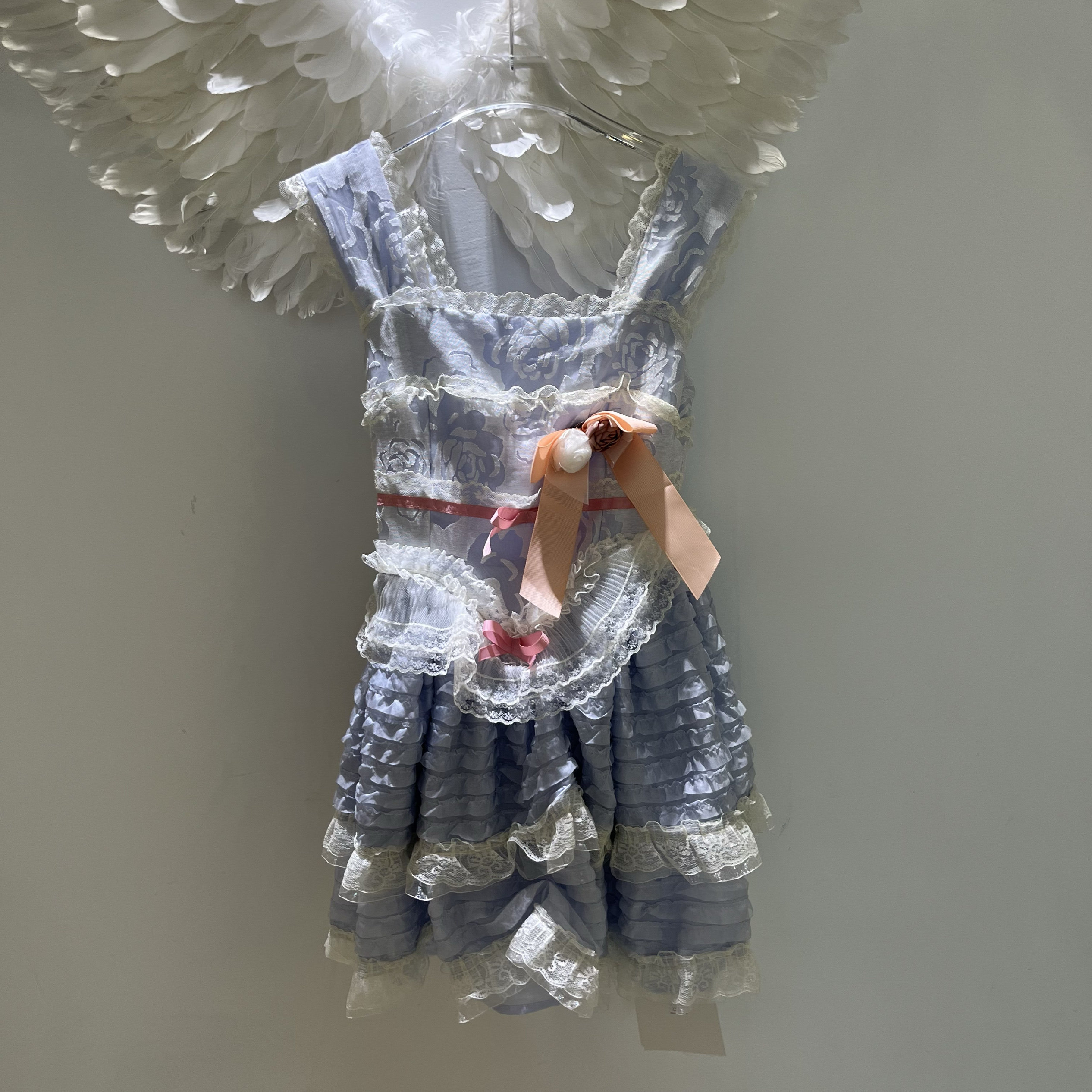 实拍2024软妹吊带洛丽塔Jk蕾丝蛋糕立体花朵小个子重工蓬蓬连衣裙