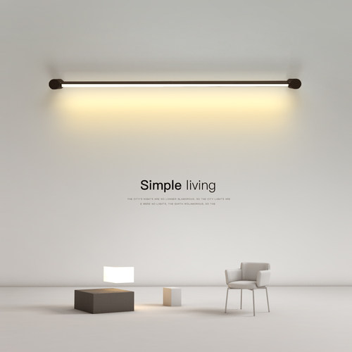 led北欧风长条电视主卧室壁灯