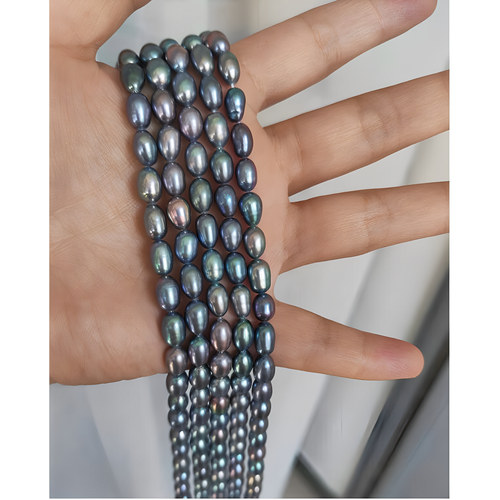 6-7mm米形淡水珍珠项链半成品 - 封面