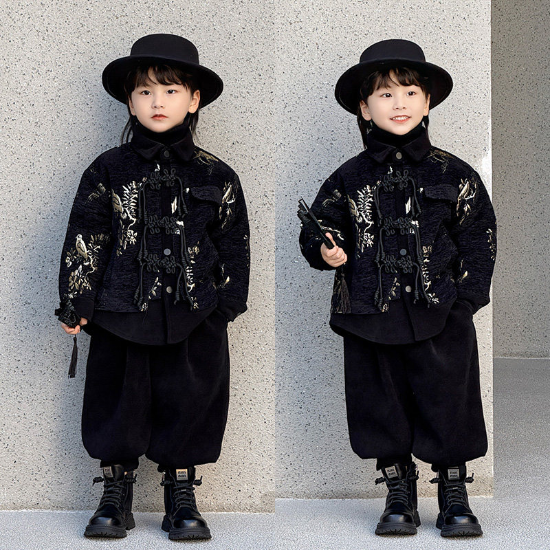 儿童汉服中式国风外套冬季加绒加厚男童唐装复古帅气拜年演出服,童装/婴儿装/亲子装,普通外套,淘宝优惠券,粉丝福利购,淘宝优惠卷