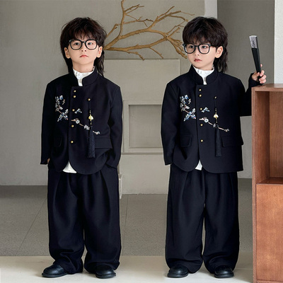 男童汉服新中式国风刺绣套装