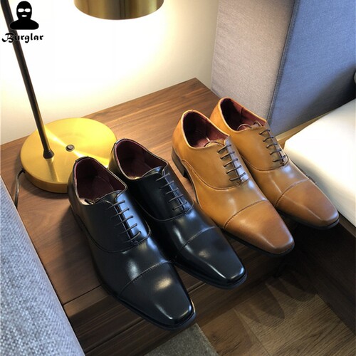 Business PU Leather Lace-up Footwear Formal Shoes For Men