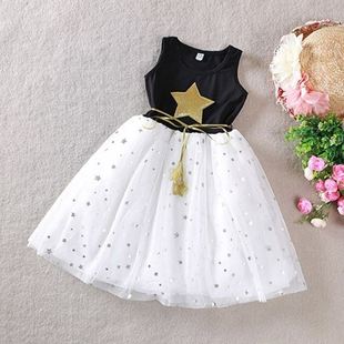 summer girls kids clothes baby children dresses pretty stars