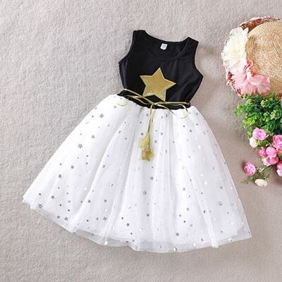 summer girls kids clothes baby children dresses pretty stars