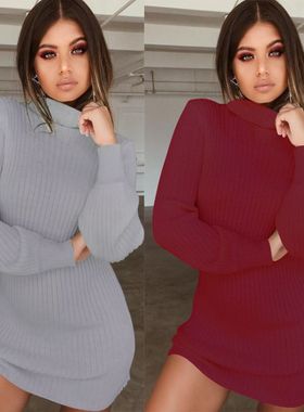 dress women女fashion dresses winter Sweater white black  red