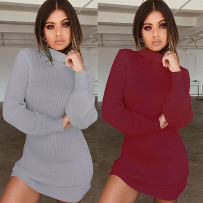 dress women女fashion dresses winter Sweater white black  red