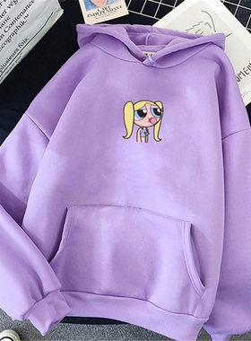 Fashion Harajuku Autumn Hoodies Women Flower Cartoon卫衣时尚