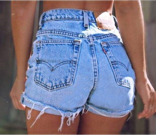 waisted denim women百搭热裤 The shorts summer new high for 女