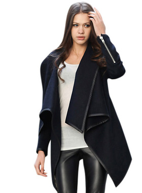 leeves Thin Jacket Temperament Overcoat Loose Long Outerwear