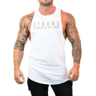 letter Workout Men Top Tank Bodybuild neck Vest sexy 2020