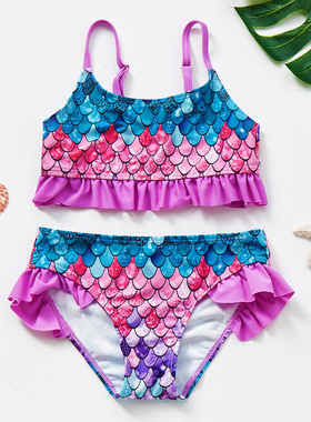 1~14Y Girls Swimsuit Girls swimwear Two pieces Kids Bikini s
