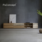 朴室侘寂风极简北欧日式 japandi客厅白橡木实木原木电视柜地柜