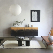 朴室侘寂风烟熏色实木简约新中式 茶室边柜餐边柜电视柜 禅意日式