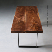 朴室 claro北美黑胡桃木简约侘寂风北欧原木大板桌实木餐桌茶桌