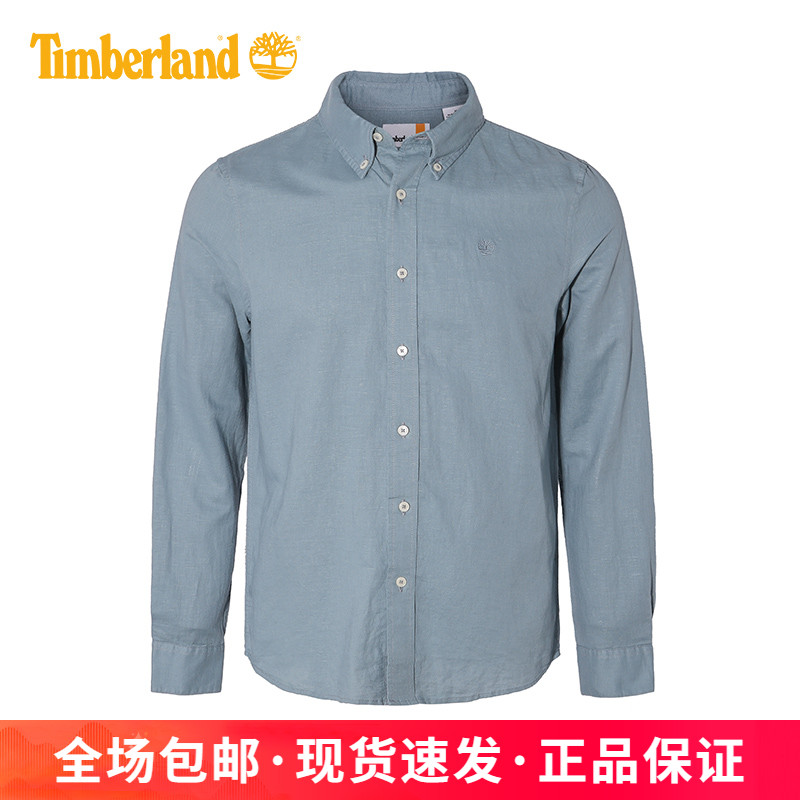 Timberland添柏岚翻领长袖衬衫